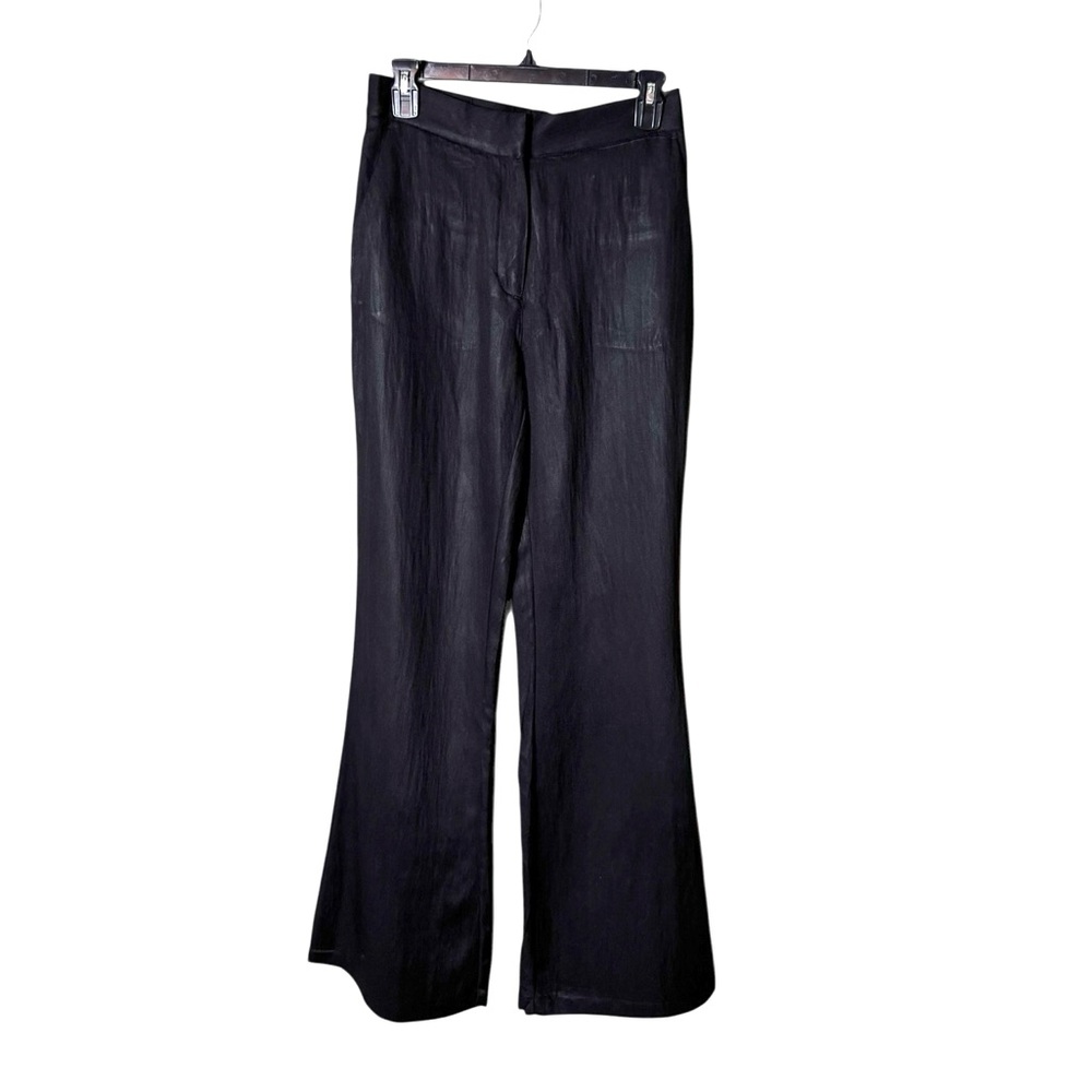 H&M Black Wide Leg Flare Pants Size 6 Closet Staple Capsule Preppy Career‎ NWT